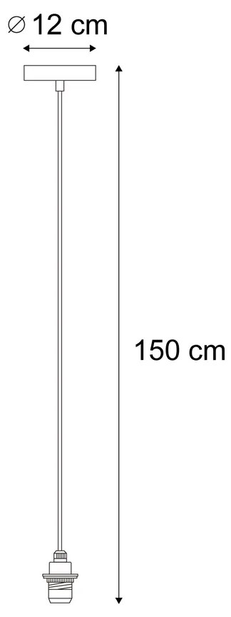 Lampa suspendată de exterior neagră IP44 - Cava