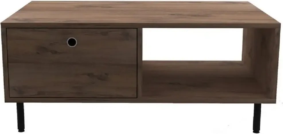 Masuta cafea Nando cu sertar ,pentru living,culoare nuc 100 cm