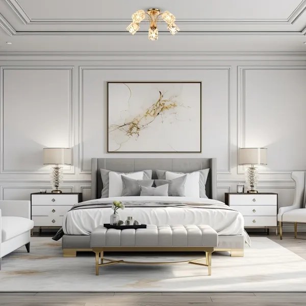 Lustră aplicată Brilagi MEGAPOLIS 5xE14/60W/230V auriu