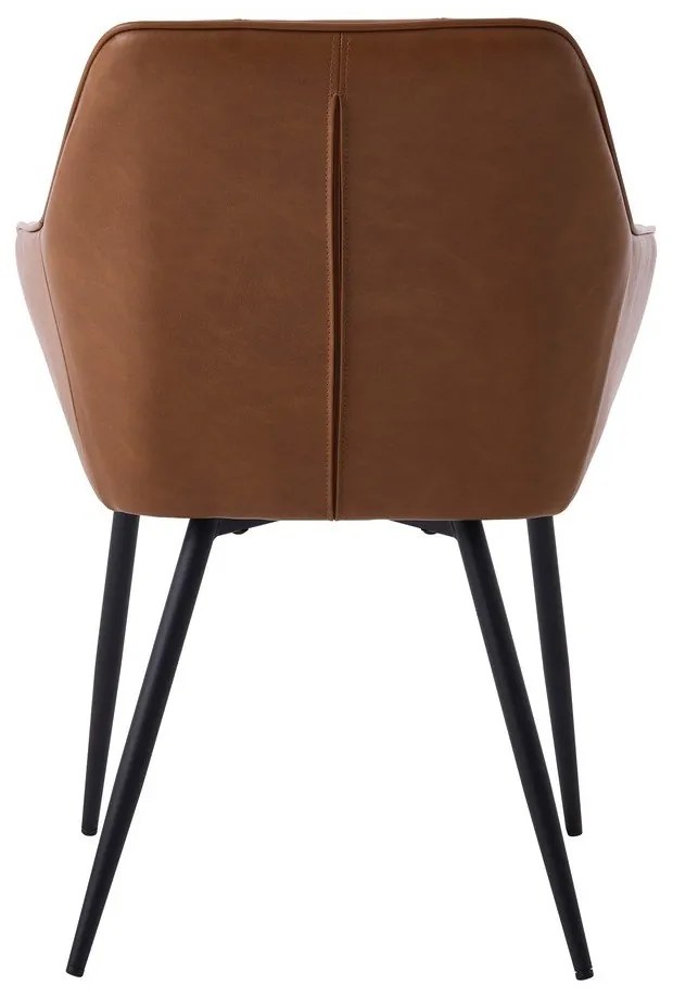 Set de scaune de sufragerie maro cu cotiere 2 buc. tapițat Nolan Square – Unique Furniture