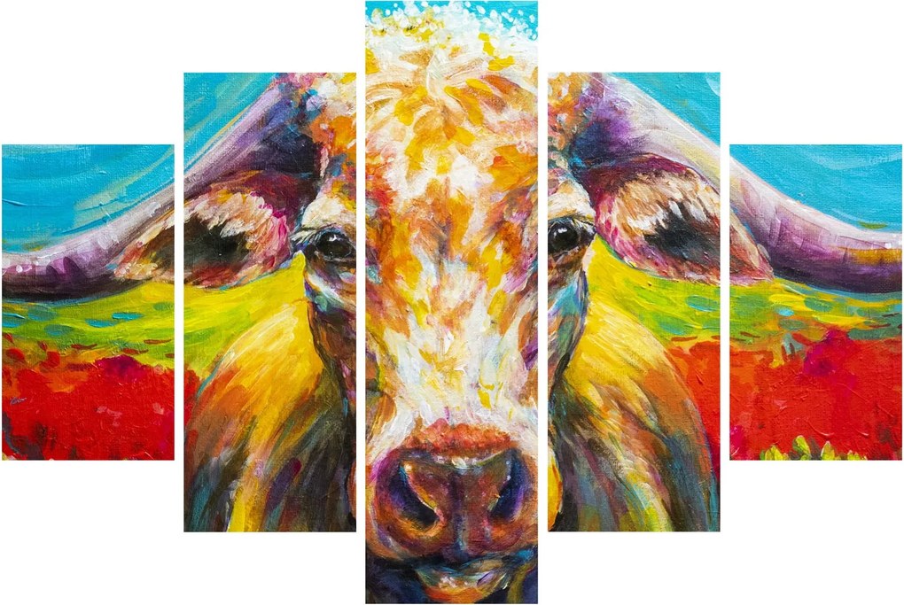 Tablou - Vacă pictată (150x105 cm)