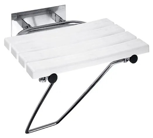 Scaun pentru duș 44x46 cm, inox/argintiu