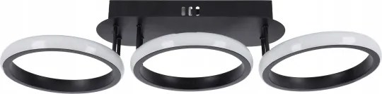 Plafonieră dimabilă LED/30W/230V 3000-6500K neagră Wi-Fi Tuya + telecomandă