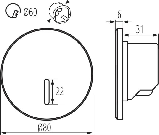 Kanlux 90797 - LED aplică pentru scări MAGNIK LED/1,7W/230V CCT albă rotundă