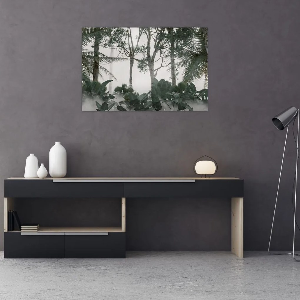 Tablou - Jungla în ceața dimineții (90x60 cm)