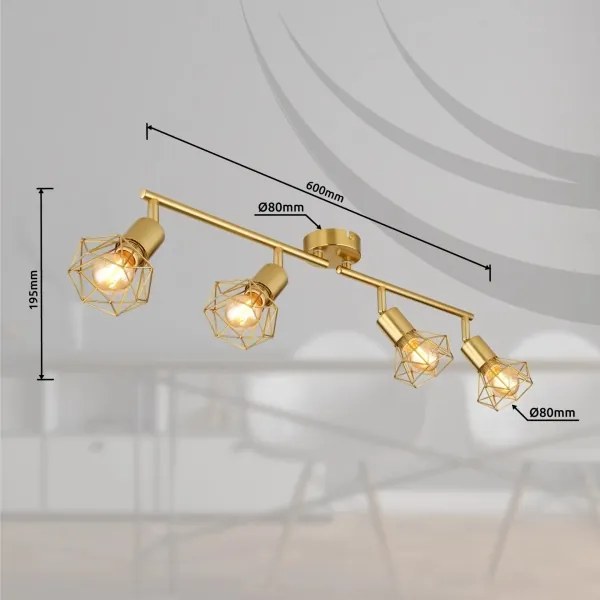 Spot Globo 54802GB-4 XARA I 4xE14/40W/230V auriu