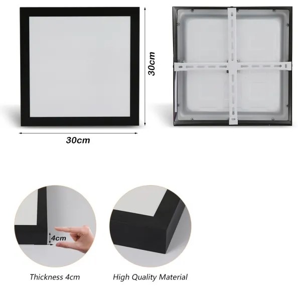 Plafonieră LED pentru baie Brilagi FRAME LED/24W/230V 3000/4000/6000K IP44 negru