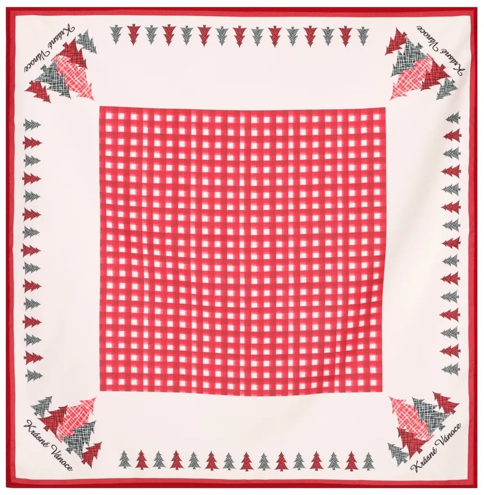 Față de masă cu motive Brazi de Crăciun, 80 x 80 cm, 80 x 80 cm