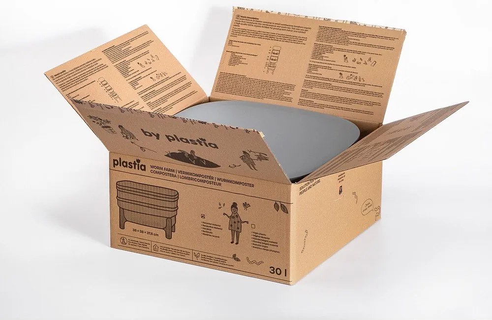 Coș pentru compost gri 30 l Urbalive – Plastia