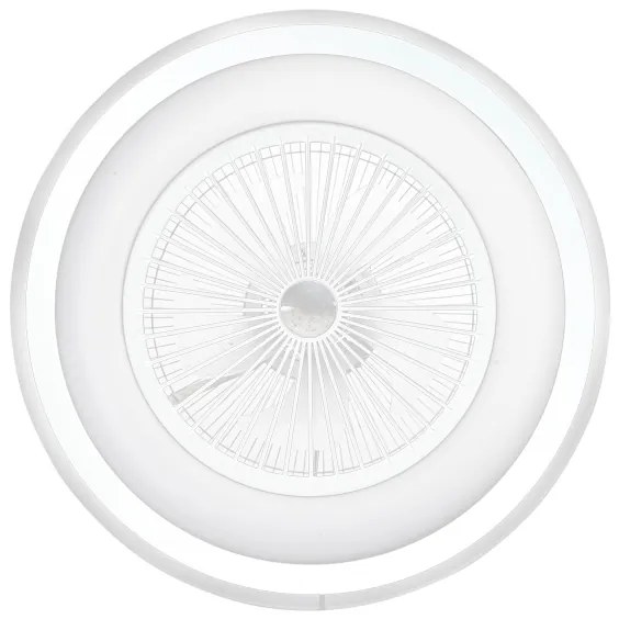 Plafonieră LED dimabilă cu ventilator ZONDA LED/48W/230V alb + telecomandă