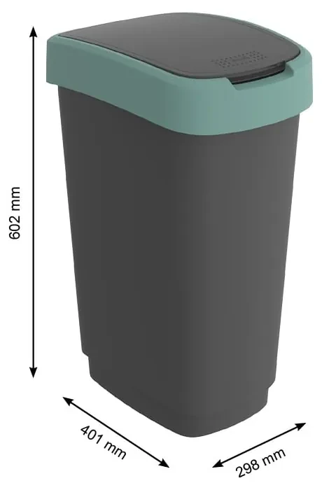 Coș de gunoi din plastic reciclat 50 l Twist - Rotho