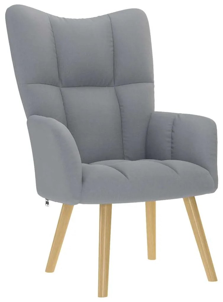 vidaXL Scaun de relaxare, gri deschis, material textil