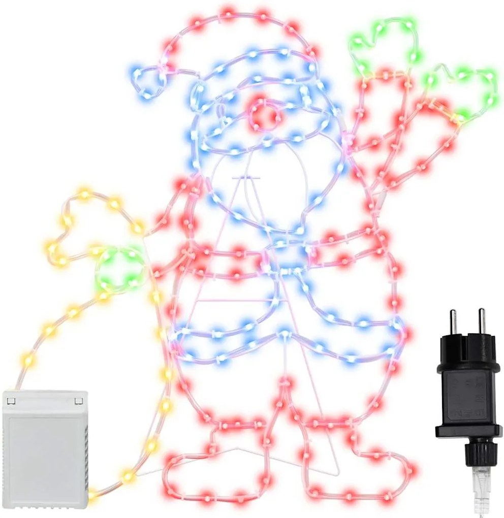 vidaXL Lumină Moș Crăciun Multicolour 58.5 x 60 x 1.3 cm Fier