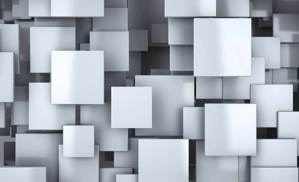 Fototapet - Pătrate 3D (254x184 cm)