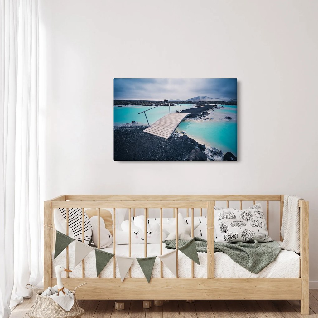 Tablou cu pod din lemn (90x60 cm)
