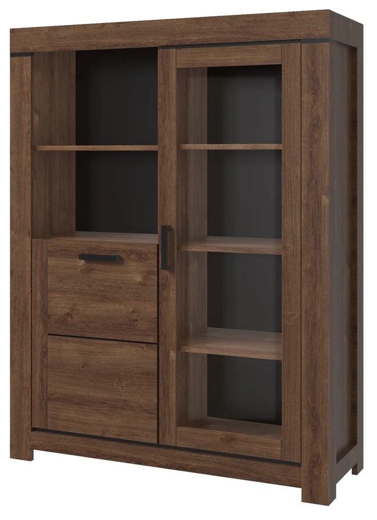 Vitrină Britt 2D1W (Stejar maro). 1052802