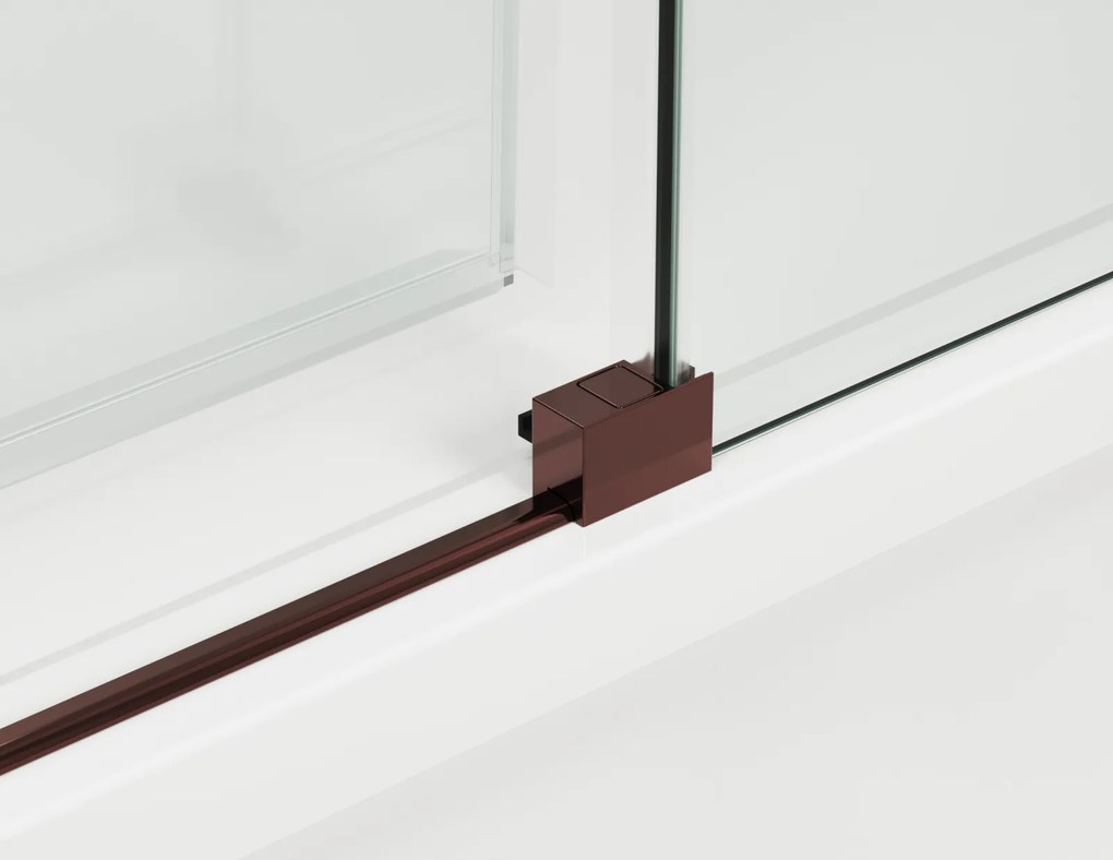 Usa culisanta de dus in nisa, 1600 mm, bordeaux metal, doua elemente, Ronal Oriana Bordeaux metal, 1600 mm