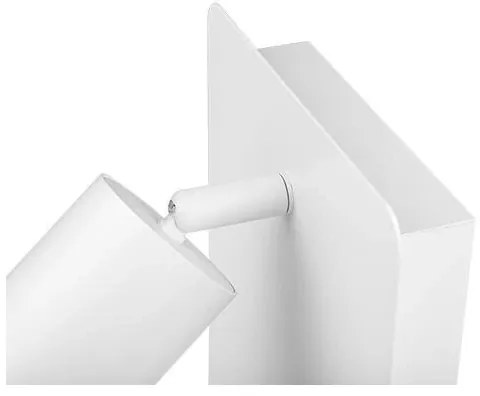 Spot de perete cu raft și încărcător USB 1xGU10/35W/230V alb