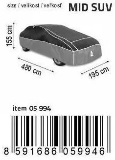 Compass Prelată de protecție împotriva grindineiPREMIUM MID SUV 480 x 195 x 155 cm