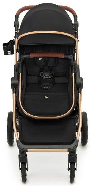 Cărucior de copii combinat 3 în 1 KINDERKRAFT ESME Pure black + scaun auto MINK PRO