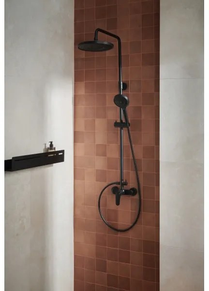 Set de duș cu baterie KFA Armatura 5556-910-81 OTAVA alamă/negru mat