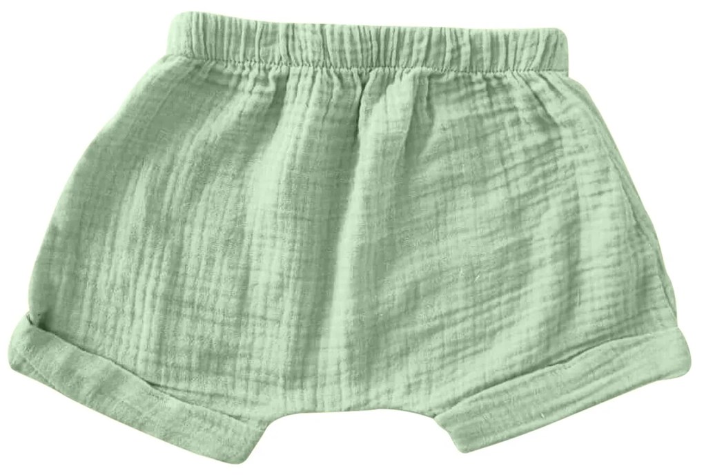 Pantaloni scurti din muselina dubla Kidizi Zuma Mint