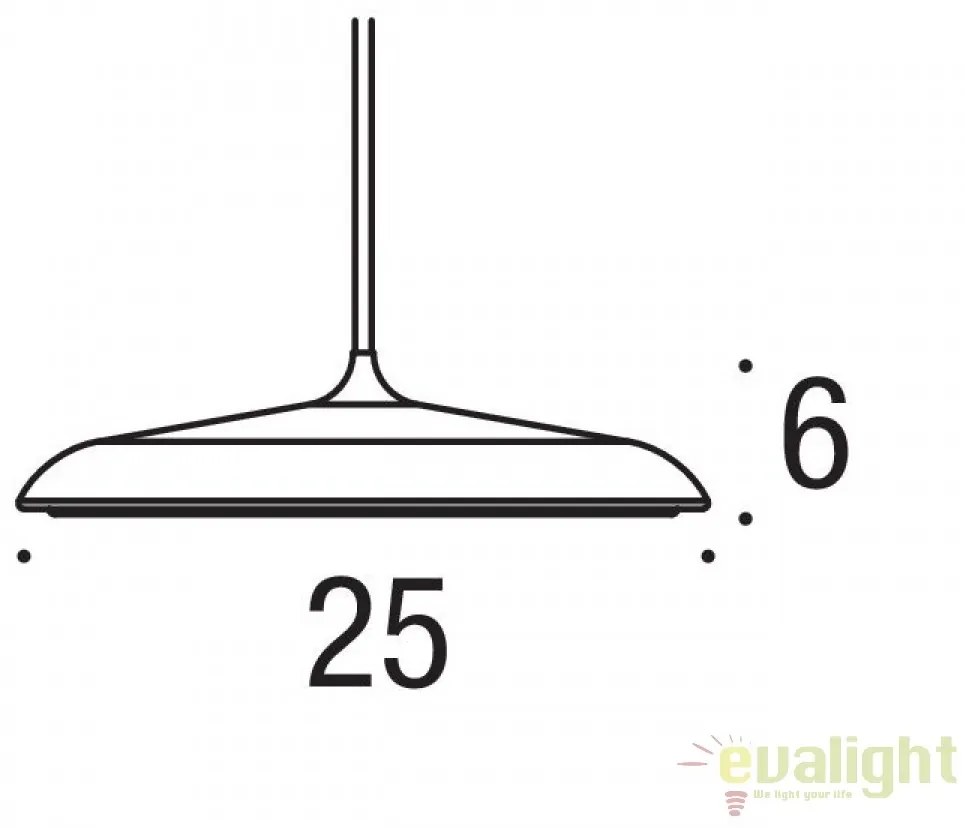 Lustra,Pendul design modern, diam.25cm, finisaj cupru, LED Artist 25 83083030 DFTP