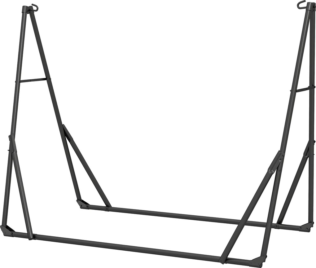 Outsunny Suport Pliabil pentru Hamac Lungime 290 cm Lungime Reglabilă Material Oțel cu Husă de Transport Sarcină 120 kg Negru | Aosom Romania