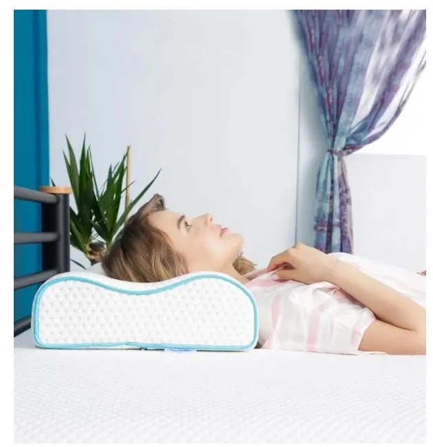 Pernă anatomică cu umplutură de spumă cu memorie 42x61,5 cm – Mila Home