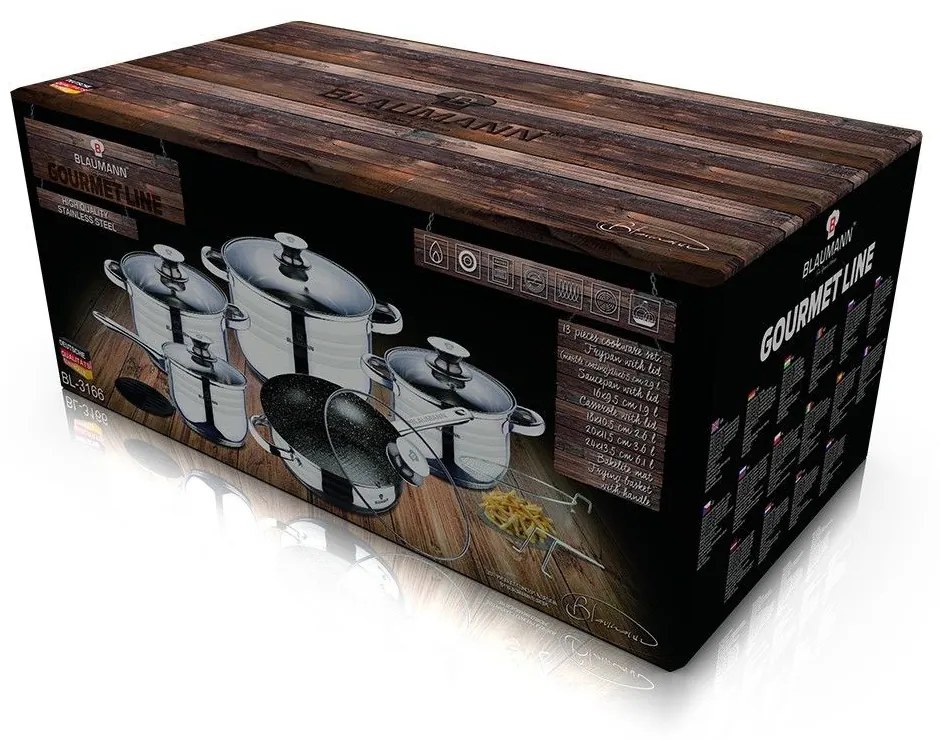 Set oale si tigai inox (13 piese) Blaumann BL 3166