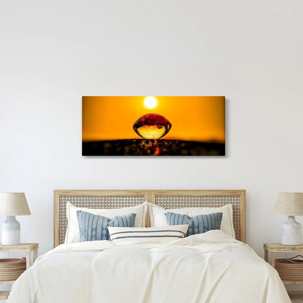Tablou - Picături din sticlă (120x50 cm)