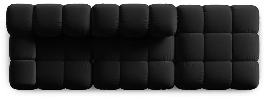 Canapea neagră cu tapițerie din catifea 282 cm Bellis – Micadoni Home