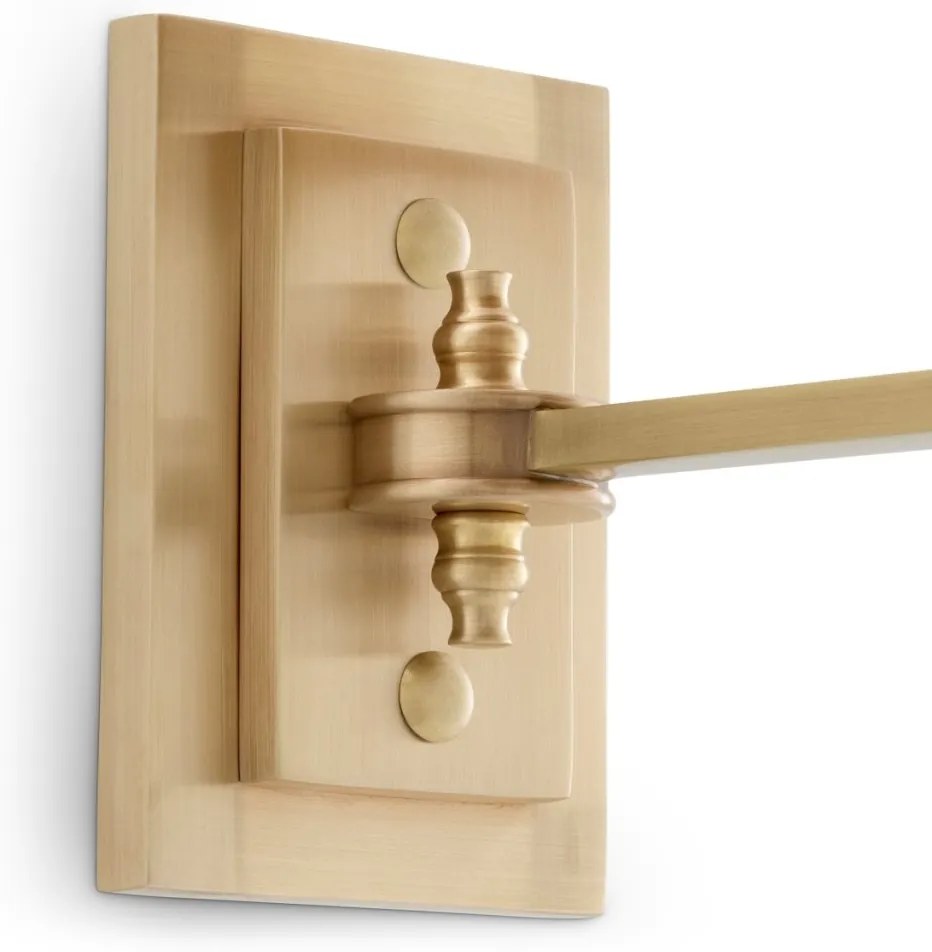 Aplica de perete LUX cu abajur din ratan Lexington alama antic