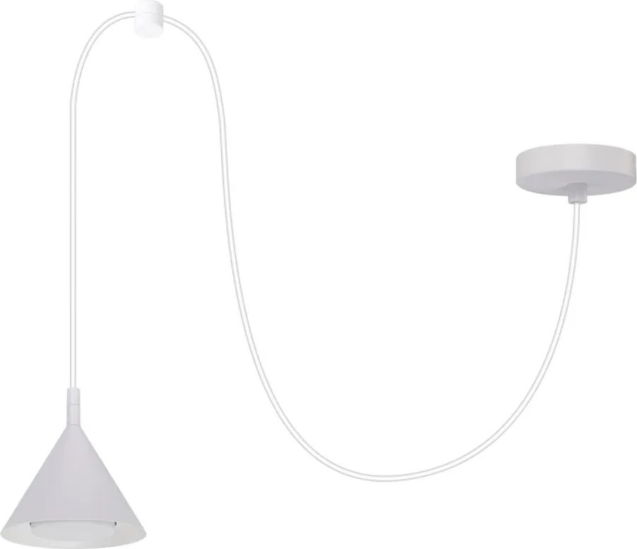 Brilagi - Lustră suspendată pe cablu CONE SINGLE SPIDER 1xGX53/15W/230V albă