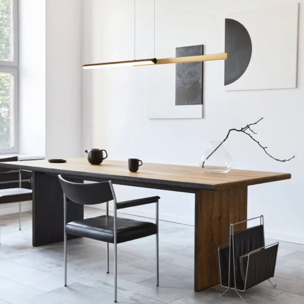 Lustra LED, Design Liniar, 44W 3000K BLACK-BRASS ZB-2559