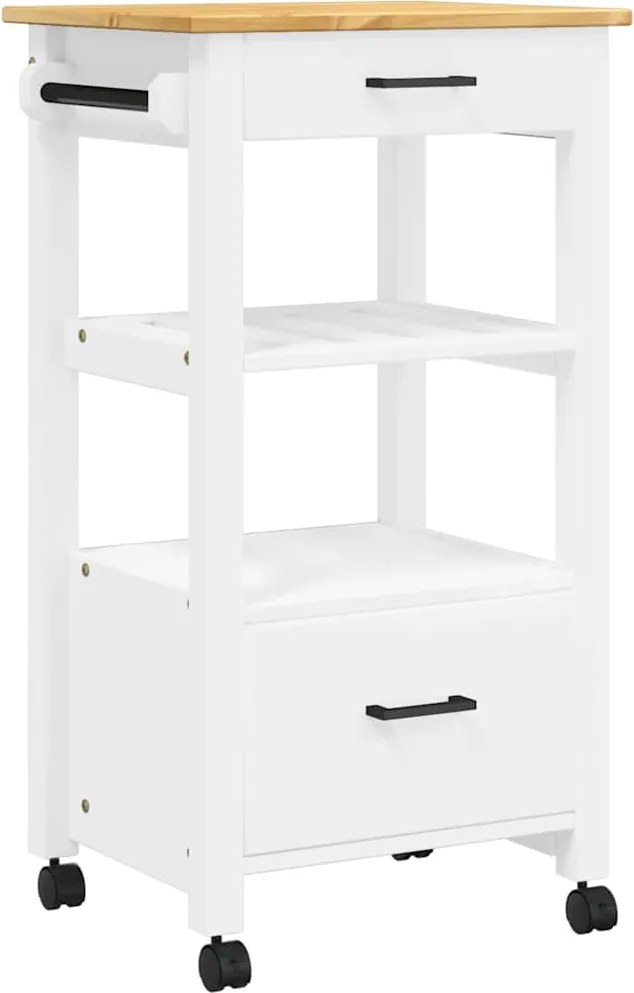 vidaXL Cărucior de bucătărie „MONZA”, 48x40x88,5 cm, lemn masiv de pin