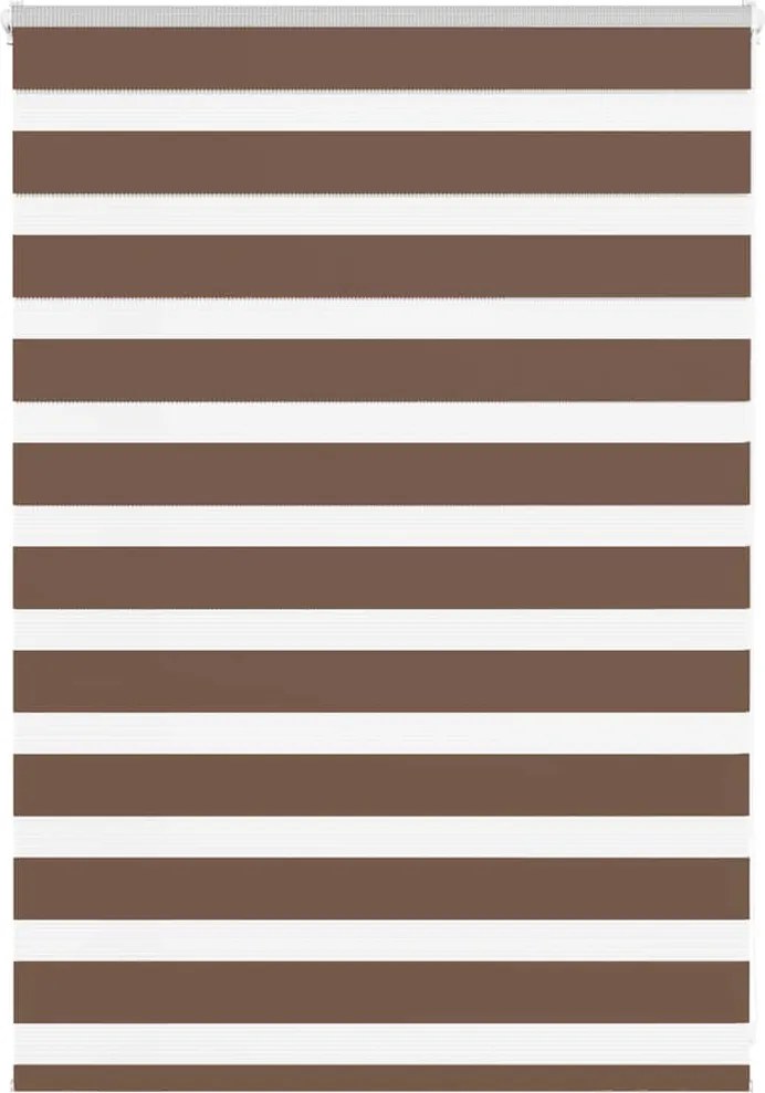 vidaXL Jaluzea tip zebra maro lățime țesătură 90,9 cm poliester