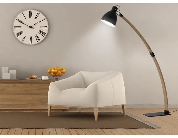 Lampă de podea 1xE27/60W/230V frasin/negru