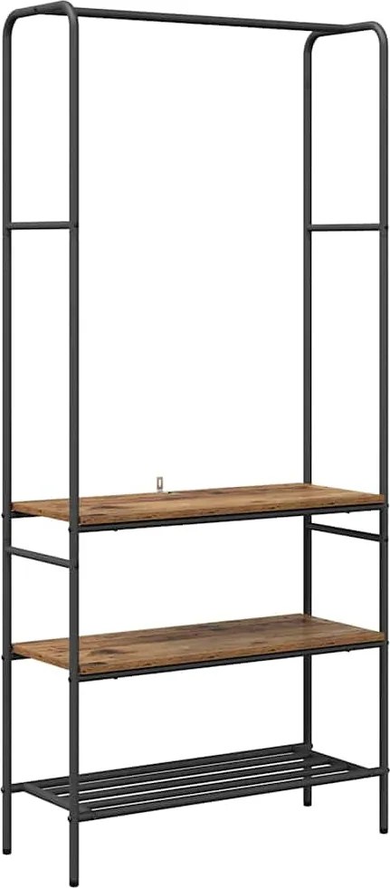 vidaXL Suport pentru Hârtie Lemn vechi 77 x 30 x 171 cm Lemn compozit