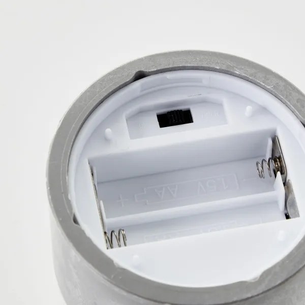 Brilliant - Set 2x lumânări LED ILLUSION LED/2xAA IP44 gri / negru fumuriu