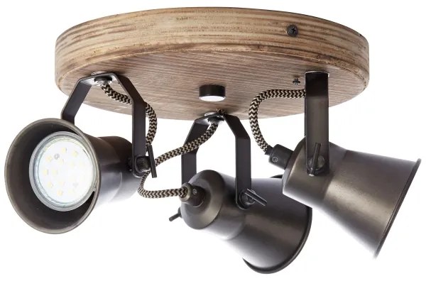 Brilliant - Spot orientabil SEED 3xGU10/5W/230V negru/maro