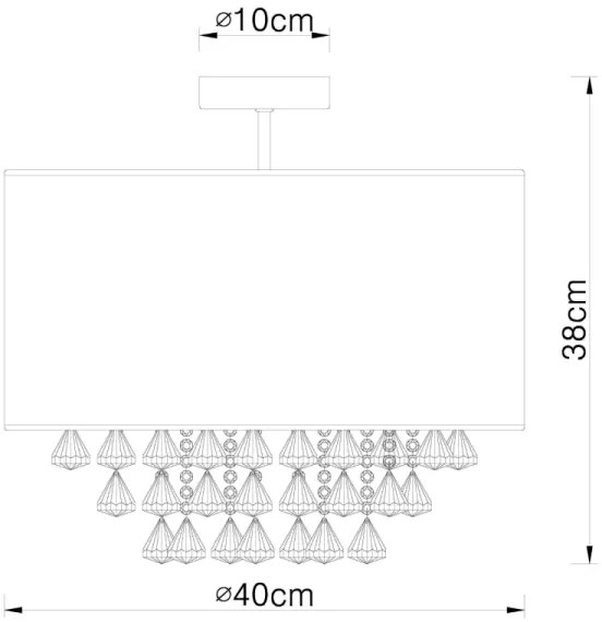 Globo 15188D3 - Plafonieră AMY I 1xE27/60W/230V