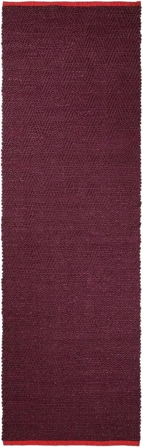 Covor tip traversă burgundy din iută 80x245 cm Notes – Mette Ditmer Denmark