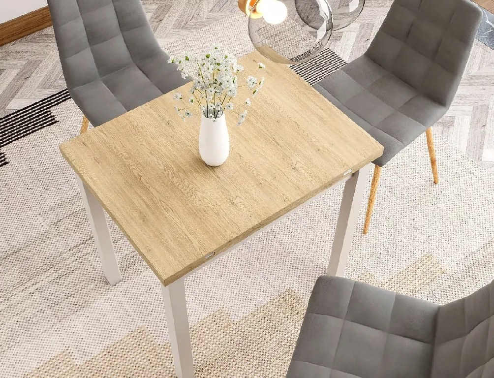Masa extensibila de dining FLIP 80(160)X80 cm, stejar Cremona Torro/casmir