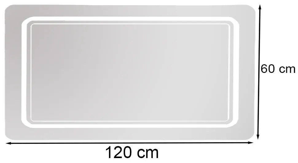 Oglindă Vid 120 cu iluminare LED 120x60 cm