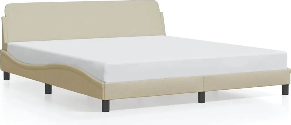 vidaXL Cadru de pat, Dover, crem, 180x200 cm, textil