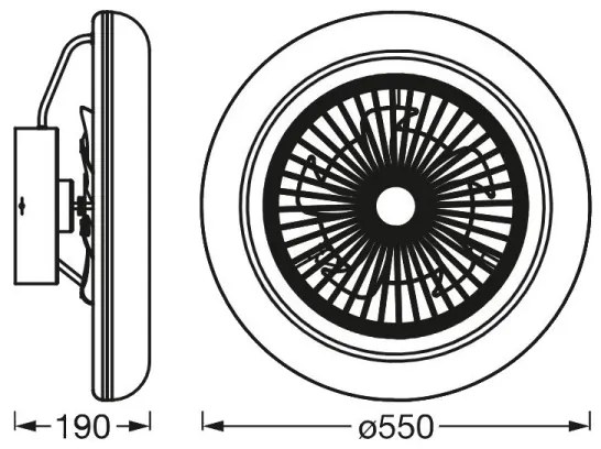 Plafonieră LED dimabilă cu ventilator Ledvance SMART+ LED/35W/230V Wi-Fi + telecomandă