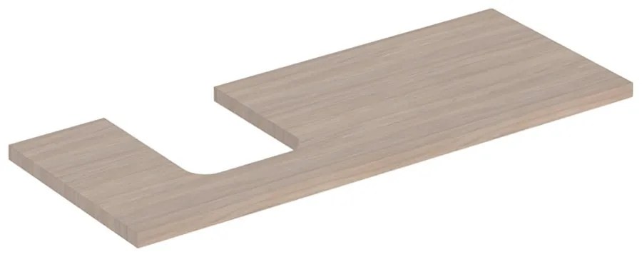 Blat pentru lavoar Geberit One cu decupaj in stanga 120 cm stejar bej