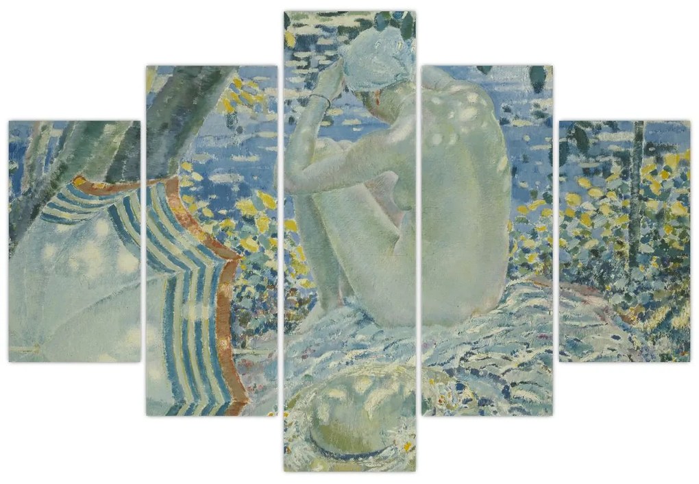 Tablou - Frederick Carl Frieseke, On the Bank, reproducere (150x105 cm)