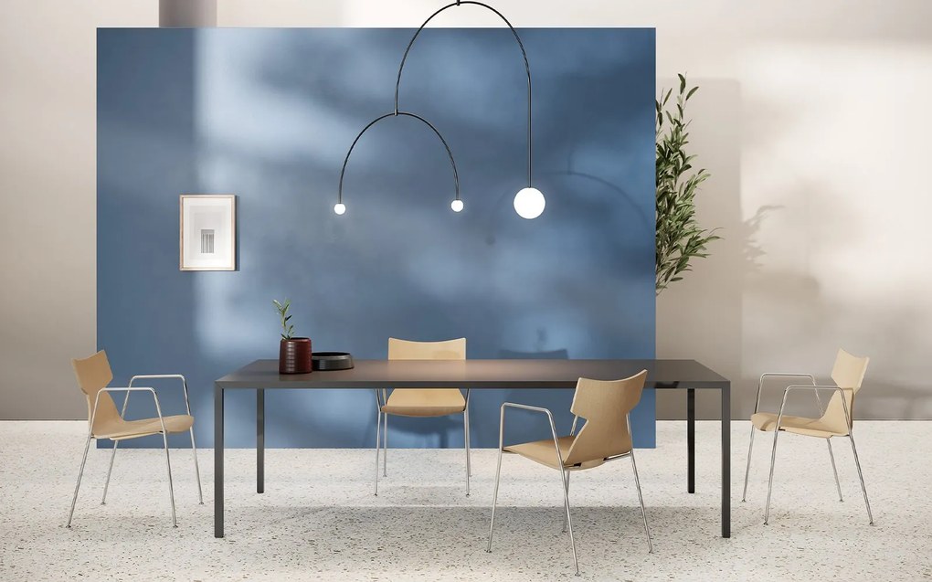 Kimbox Wood – Scaun fix cu 4 picioare si brate